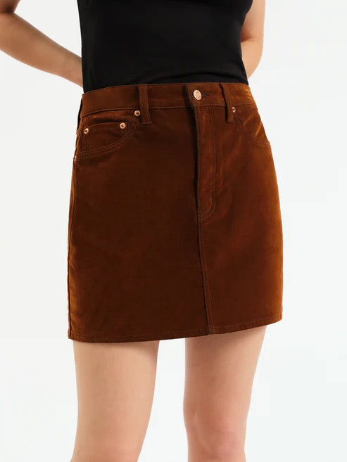 Stash Cognac Mini Skirt