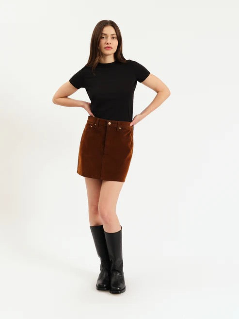 Stash Cognac Mini Skirt