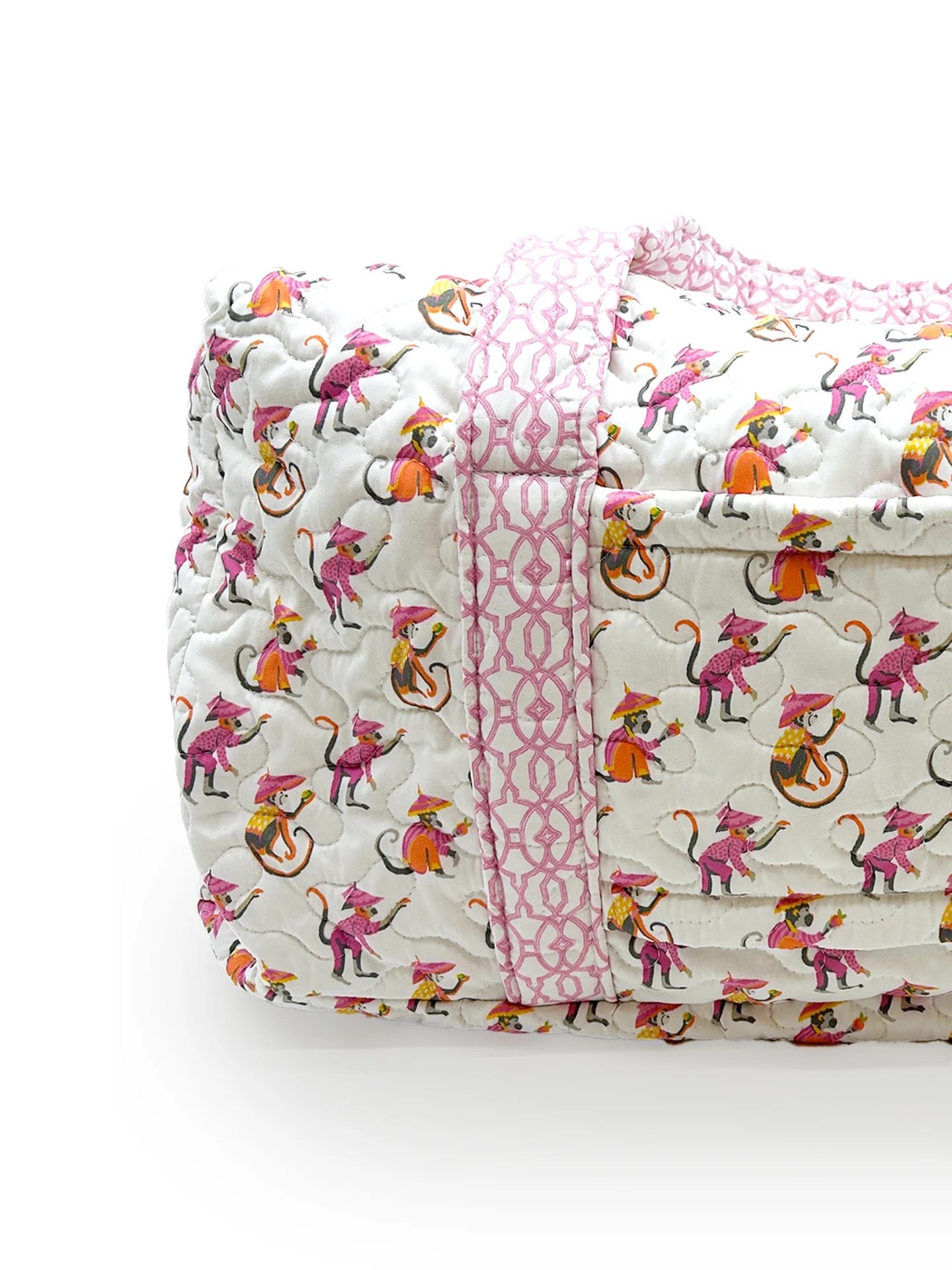 Monkey Quilted Duffle Bag
