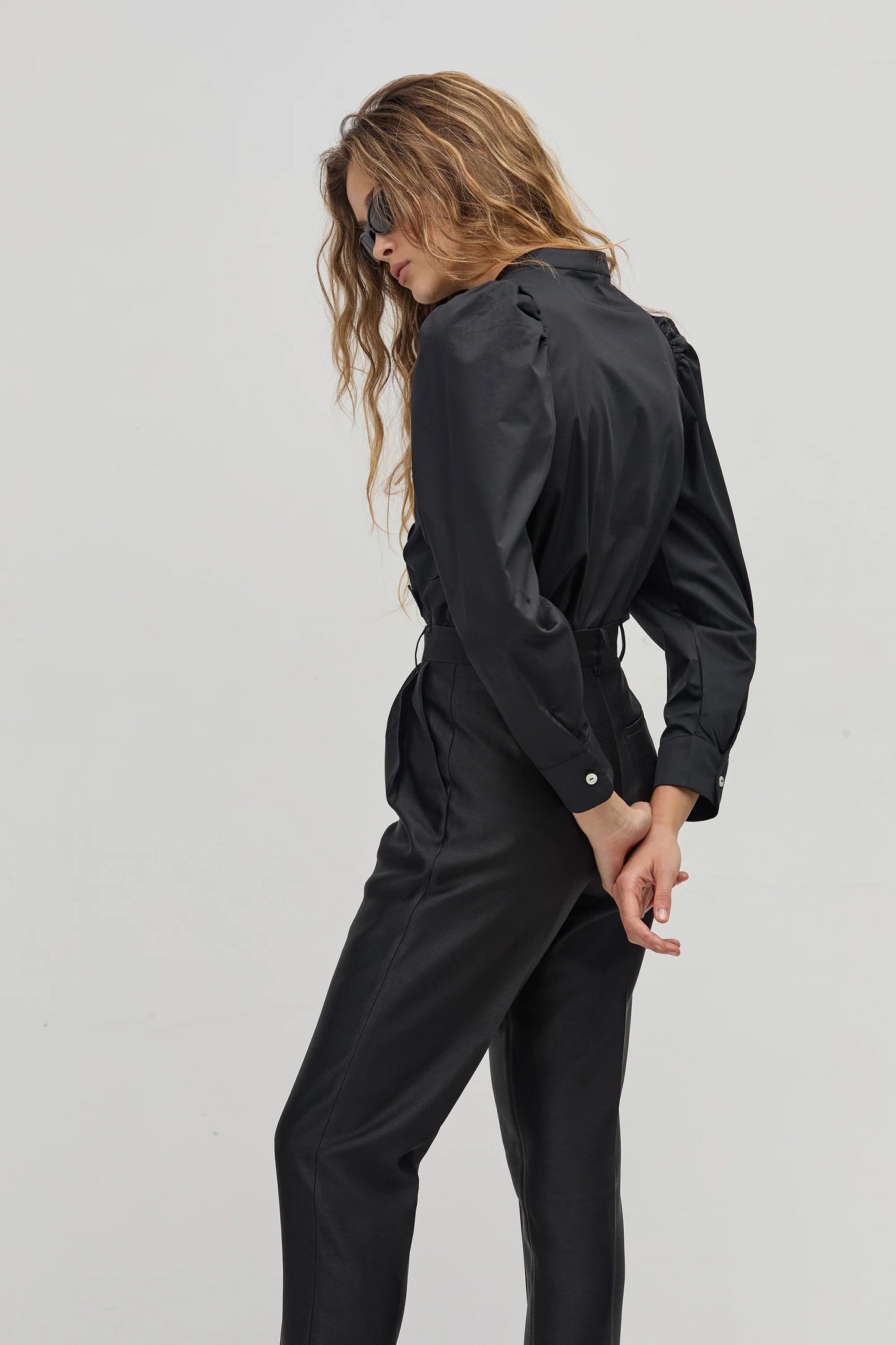 Cuore Black Poplin Shirt