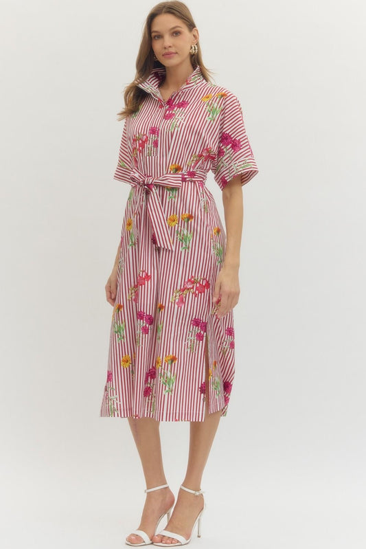 Red Lola Midi Dress
