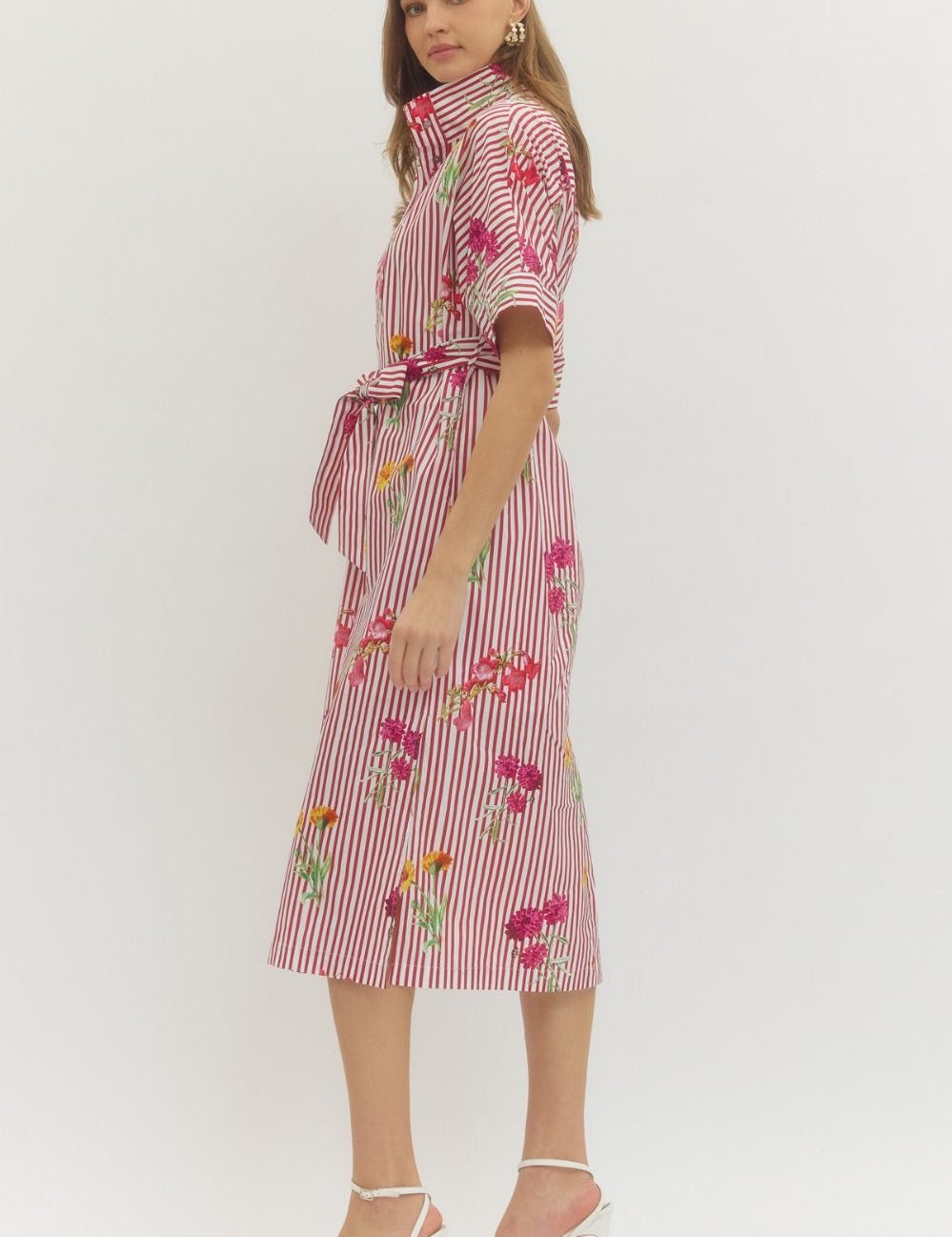 Red Lola Midi Dress
