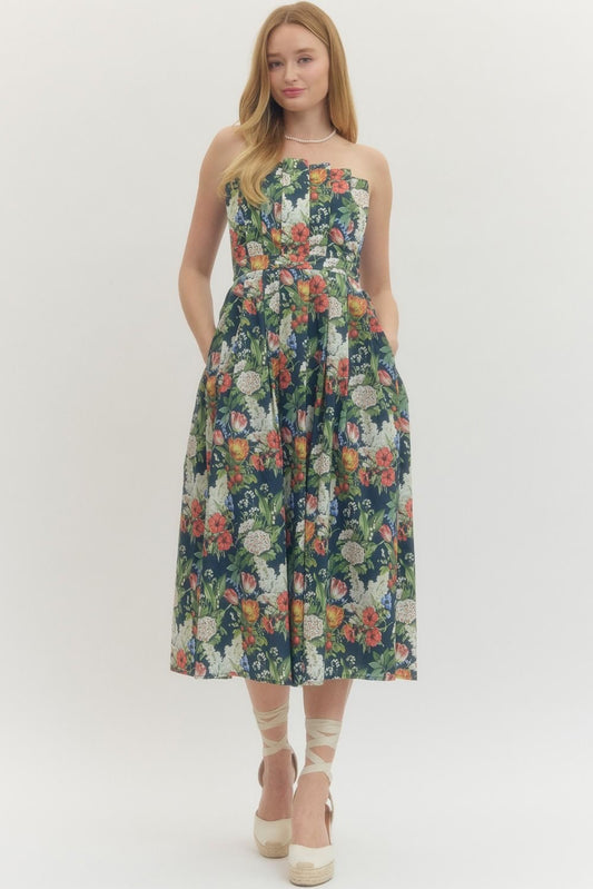 Strawberry Fields Midi Dress