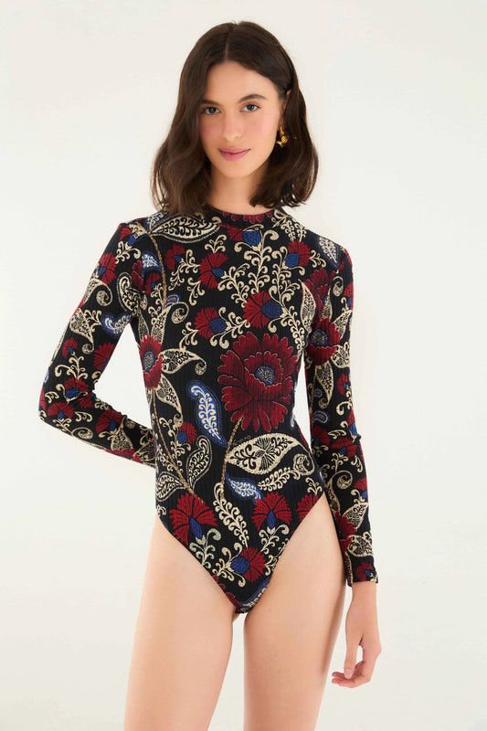 Valentina Black Bodysuit