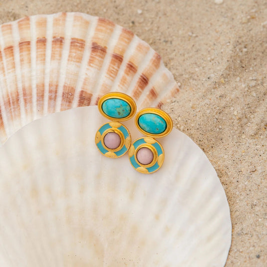 Blue Grotto Stud Earrrings