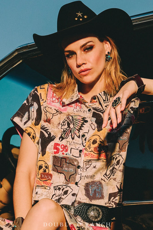 Cowboy Graffiti Top