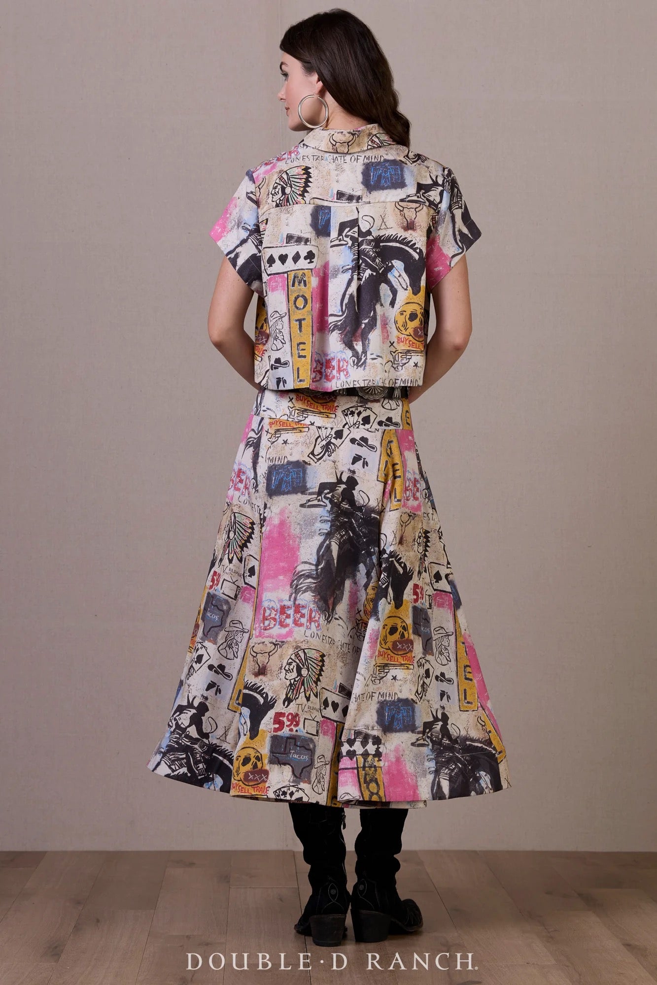 Cowboy Graffiti Skirt