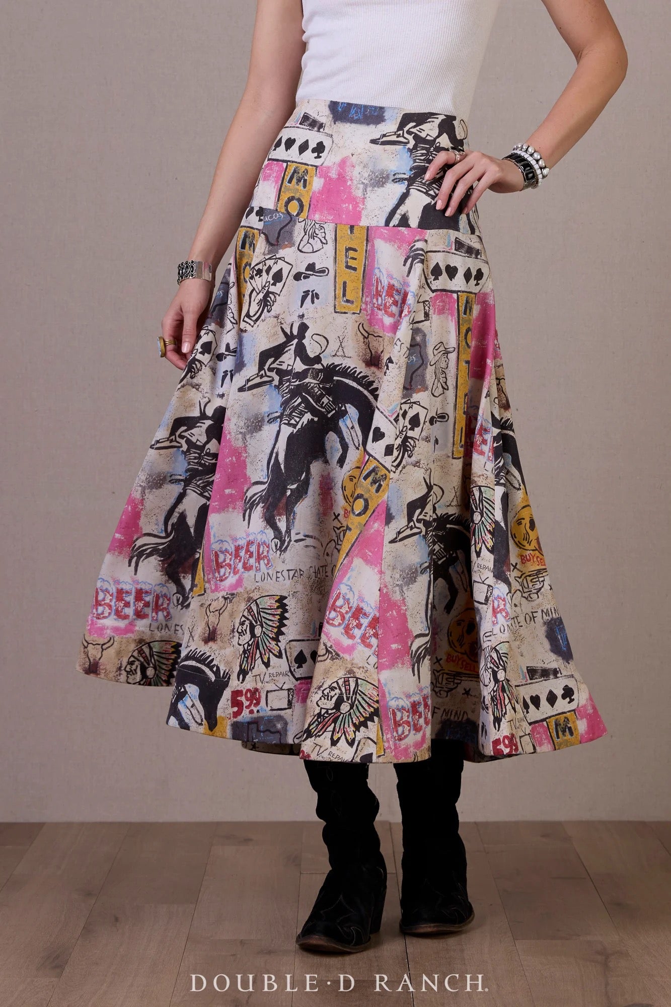 Cowboy Graffiti Skirt