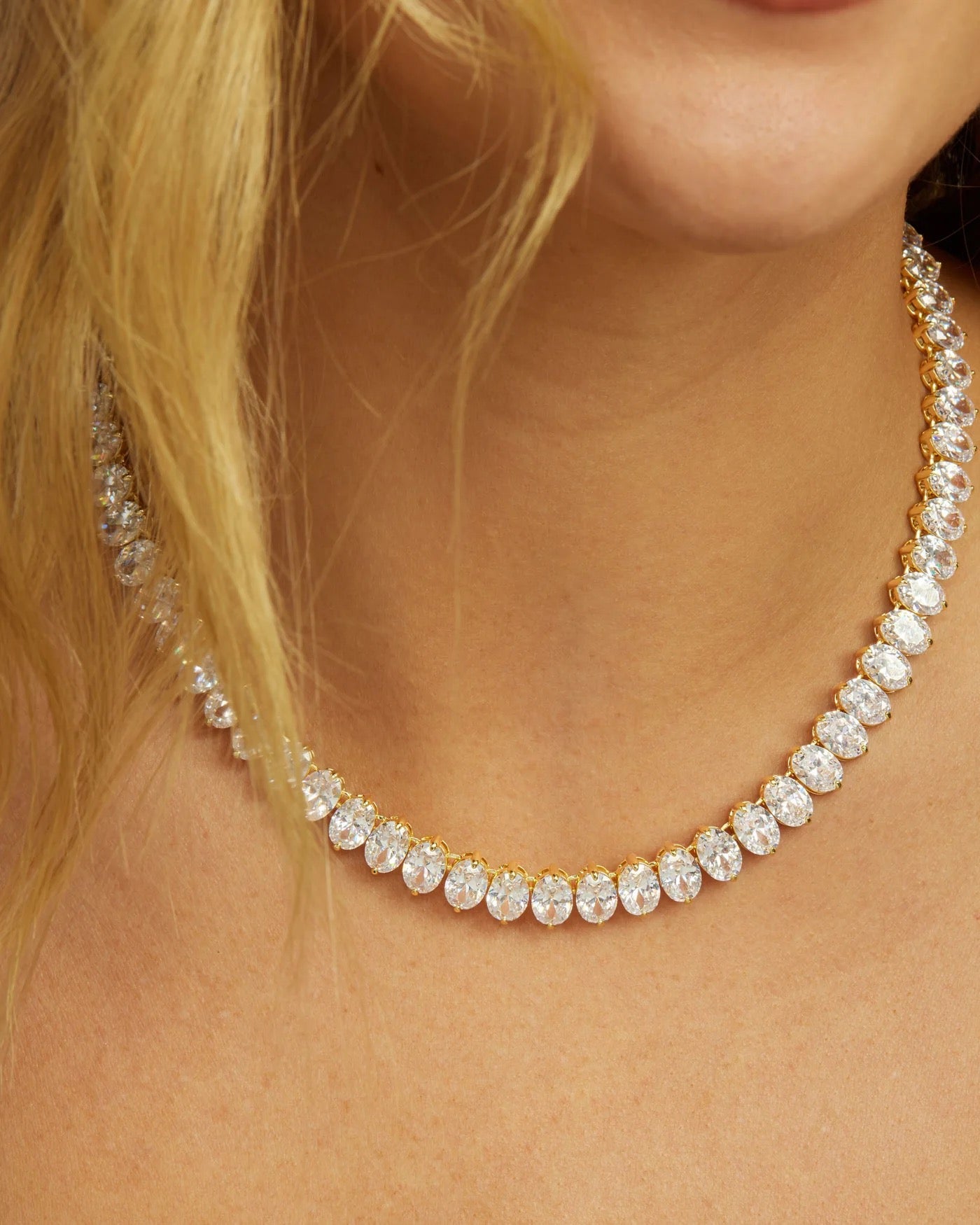 Hello Gorgeous Tennis Necklace 16"