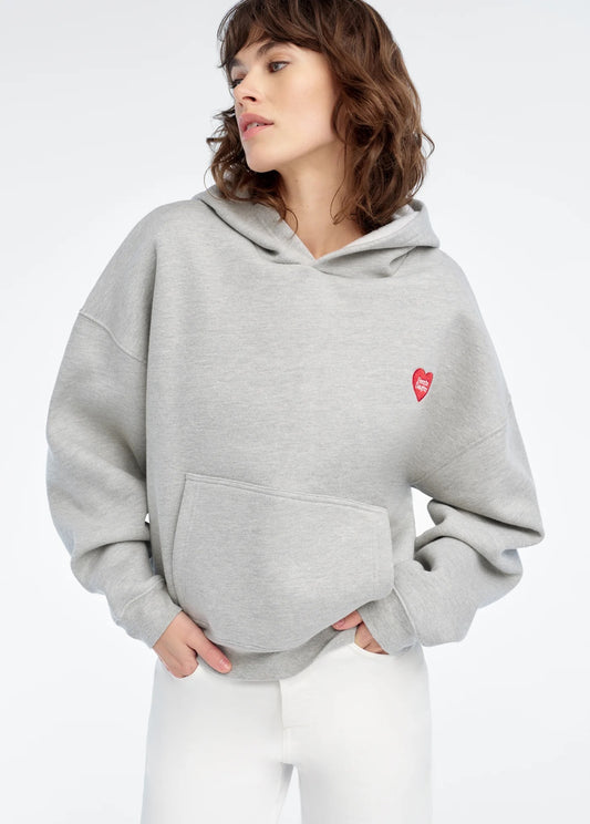 Heart Embroidered Hoodie