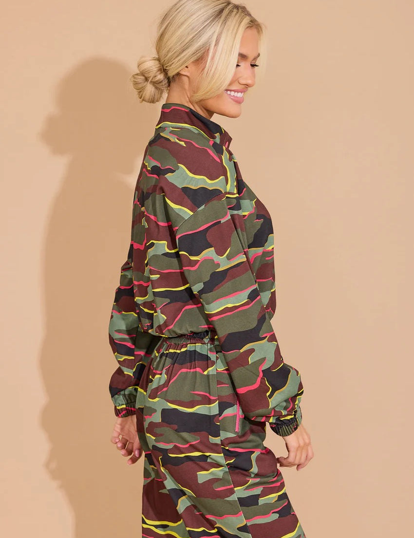 Frankine Neon Camo Top