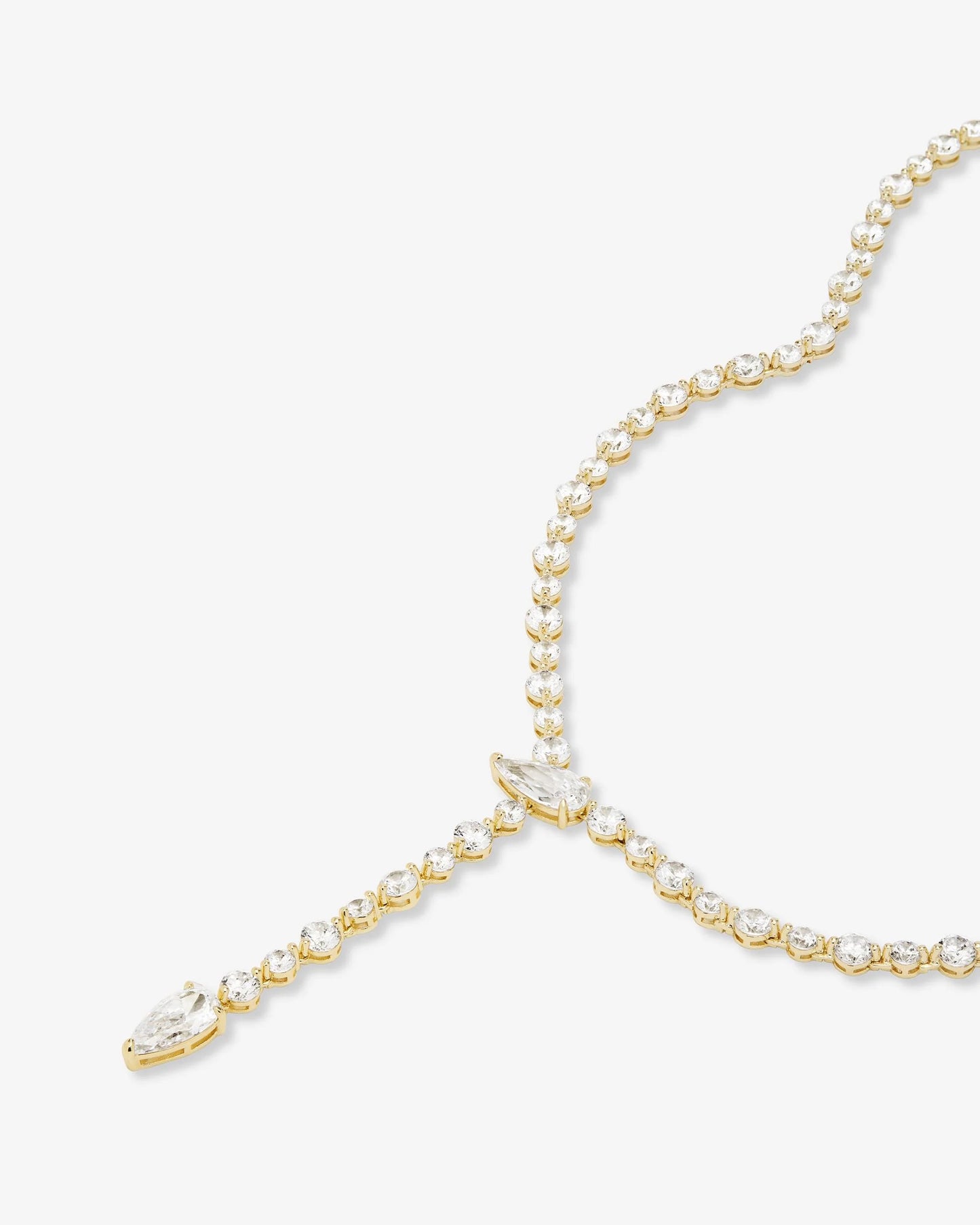 She's Arrived Lariat Tennis Necklace 16"