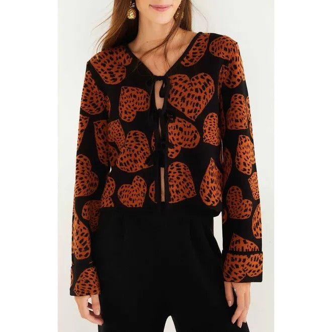 Leopard Hearts Cardigan