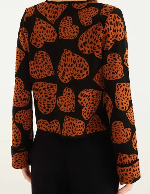 Leopard Hearts Cardigan