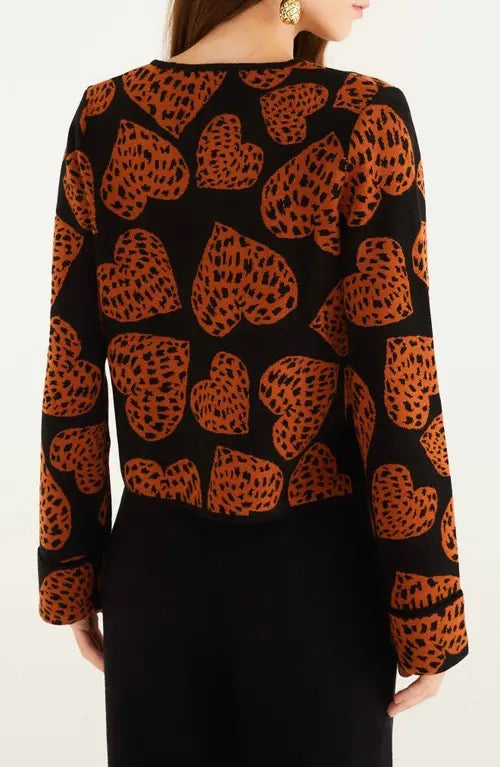 Leopard Hearts Cardigan