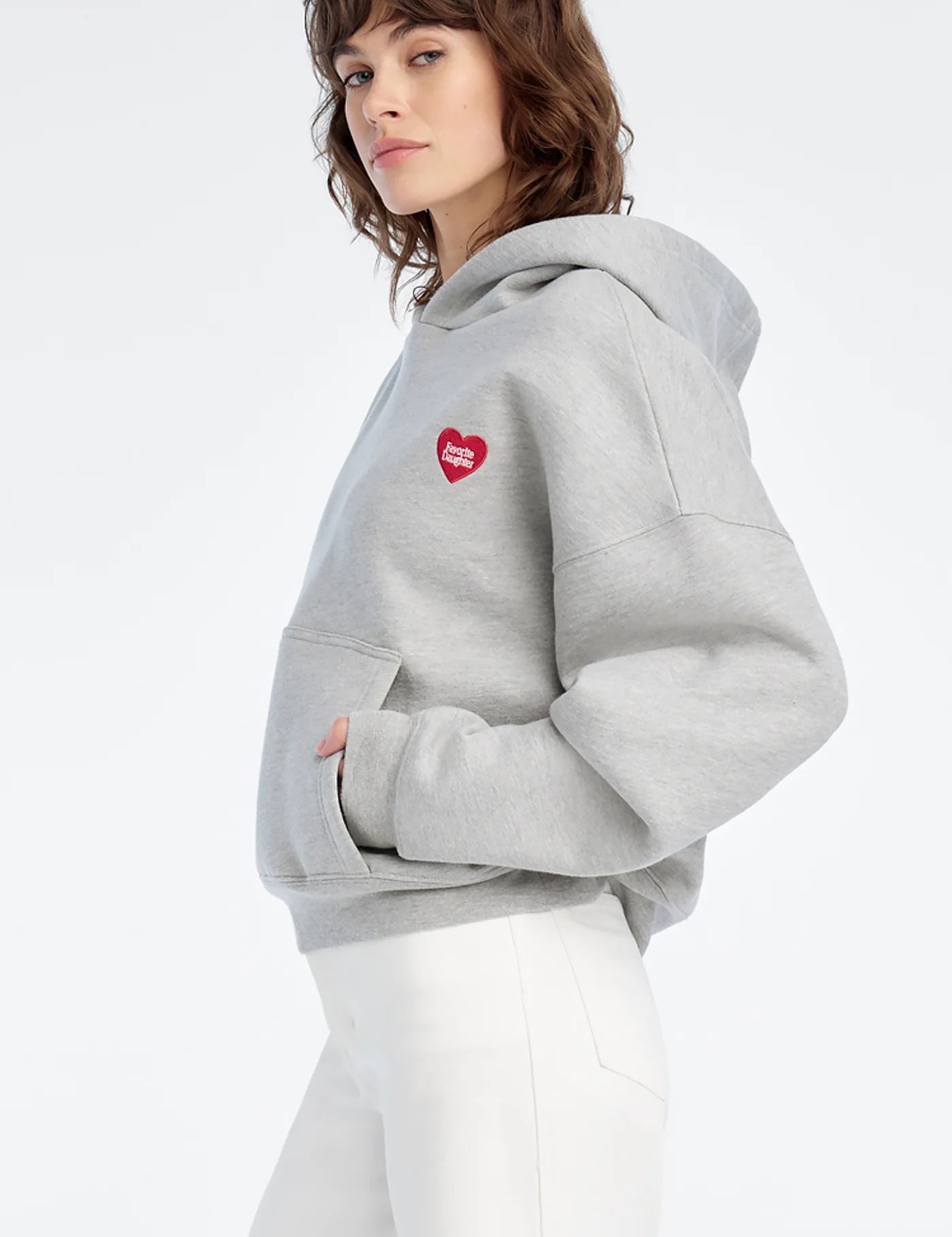 Heart Embroidered Hoodie