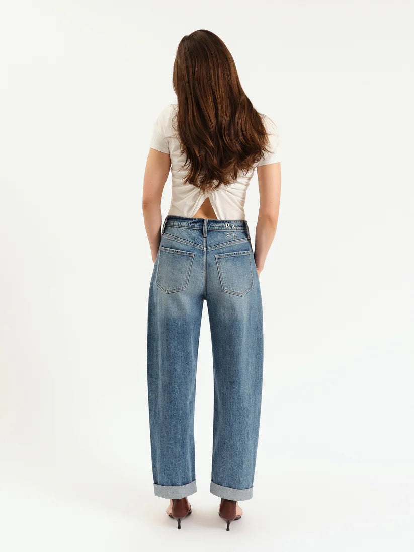 Got the Blues Barrel Leg Jean
