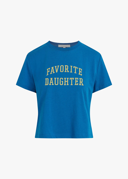 Favorite Daughter Sapphire Cropped Collegiate Tee