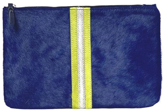 Navy Hyde Stripe Clutch