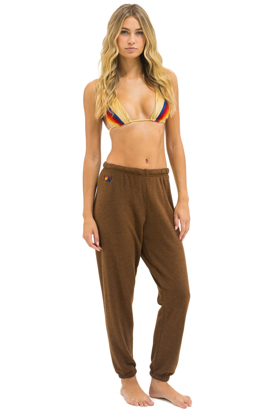 Chocolate 5 Stripe Sweatpants