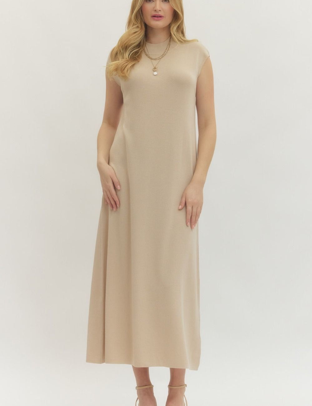 Taupe Knitted Dress