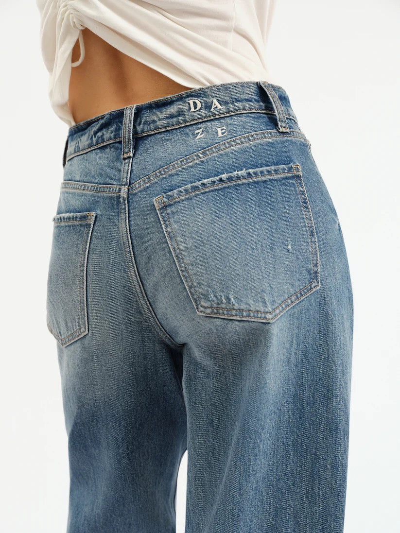 Got the Blues Barrel Leg Jean