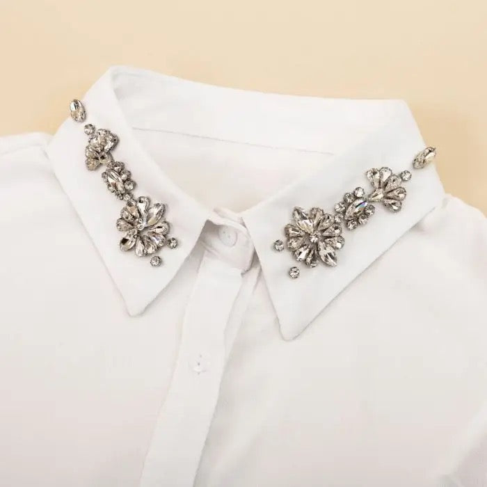 Clear Crystal Embellished Collar