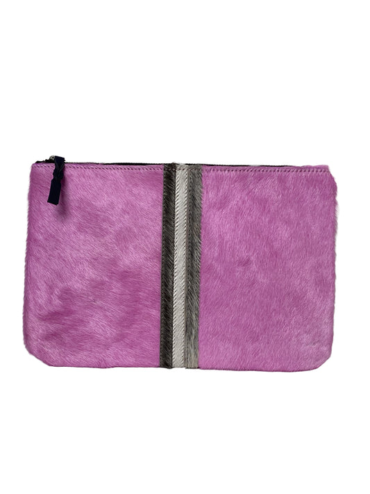 Blush Hyde Stripe Clutch