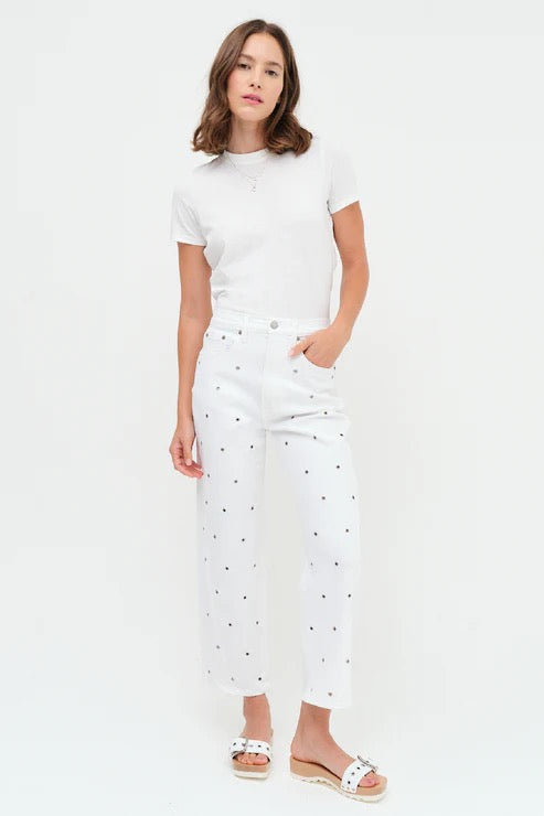 Lamb Studded Barrel Jean