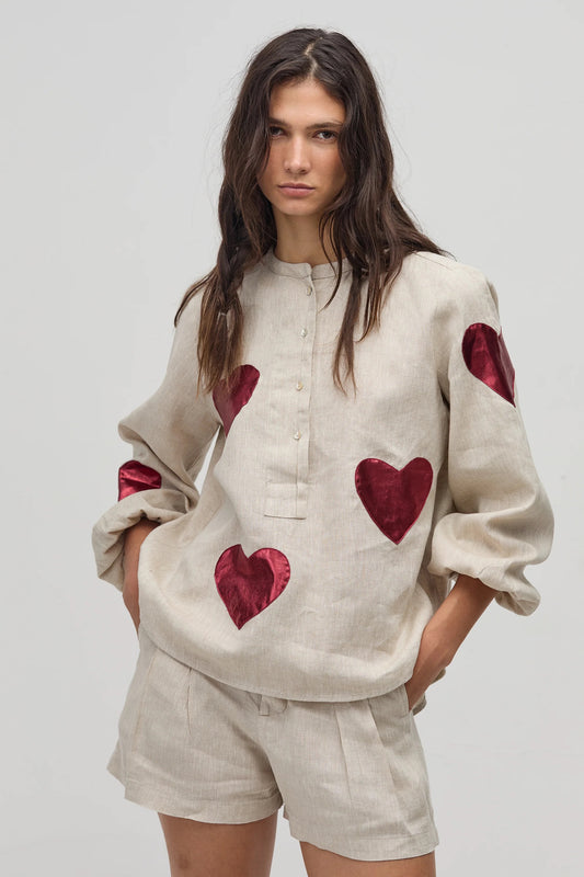 Cherry Cupid Linen Shirt