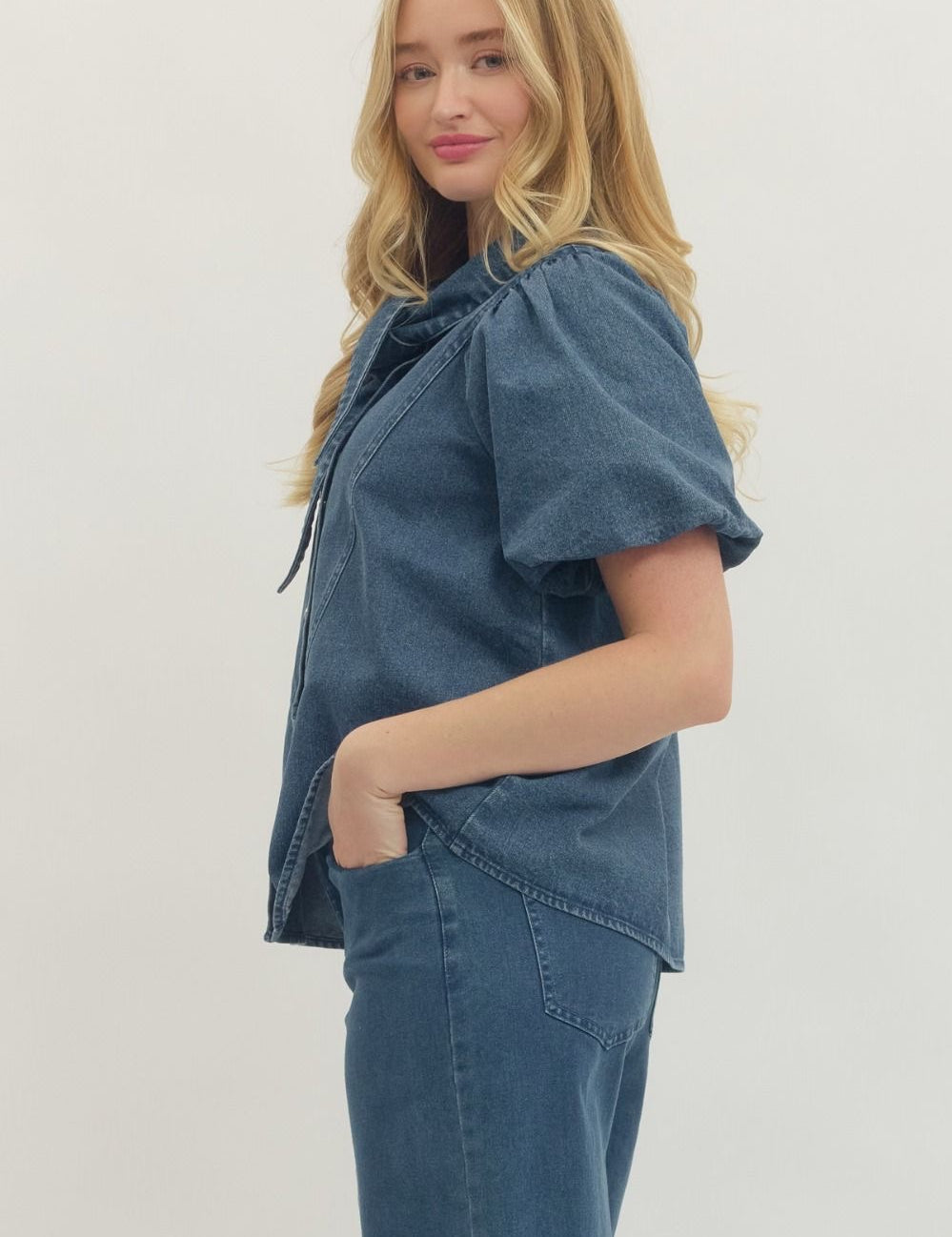 Delivering in Denim Top