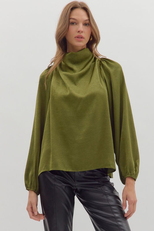 Chic in Silk Long Sleeve Top