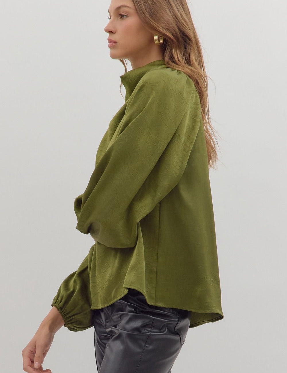 Chic in Silk Long Sleeve Top