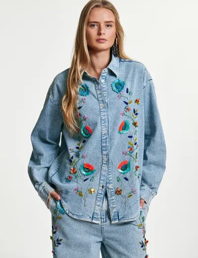 Icksonville Sequin Denim Shirt