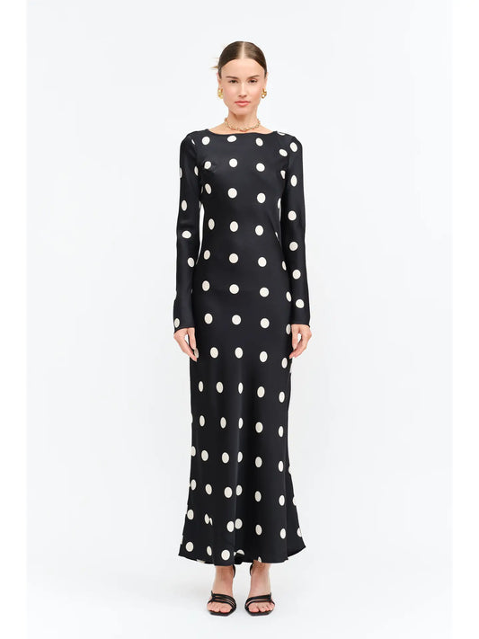 Georgie Black Dot Dress
