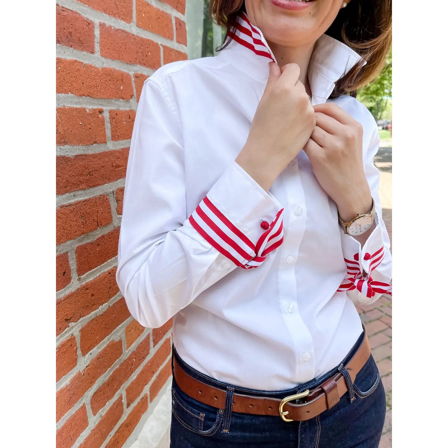 Audrey Red Ribbon Top