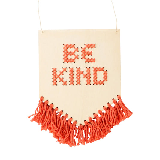Be Kind Embroidery Banner Kit