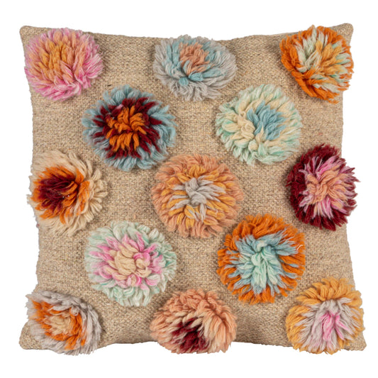 Circular Shag Pillow