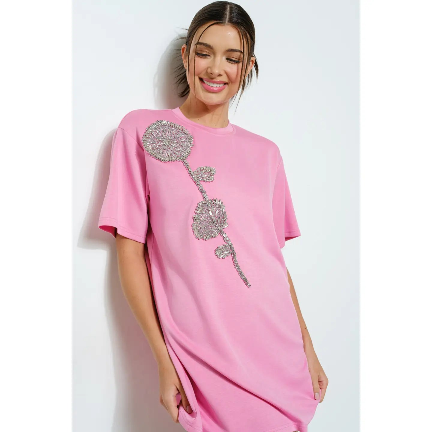 Flower Dazzler Tee Shirt Dress