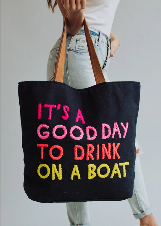 Drink on Boat Tote