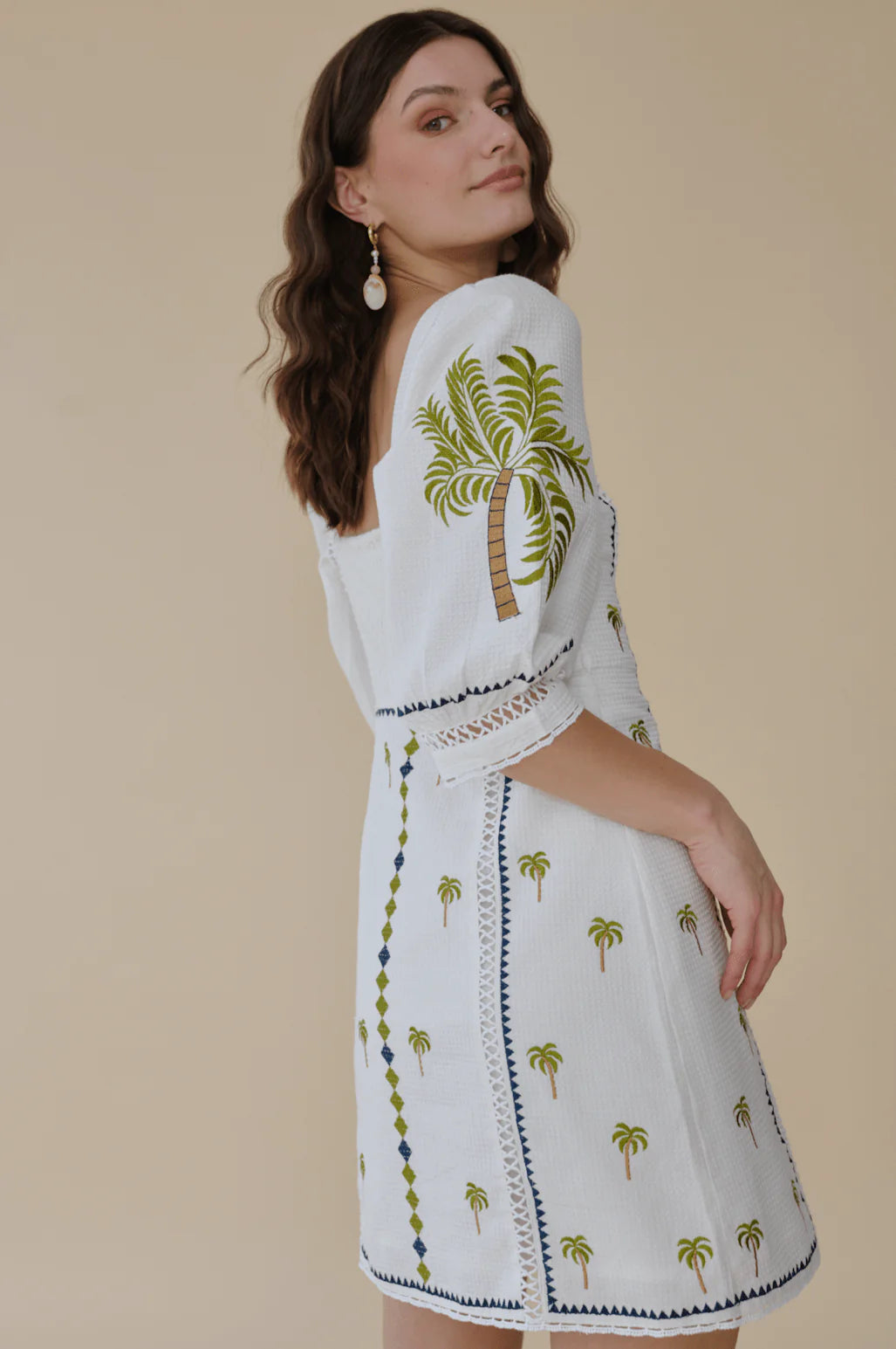 Halle Palm Mini Dress