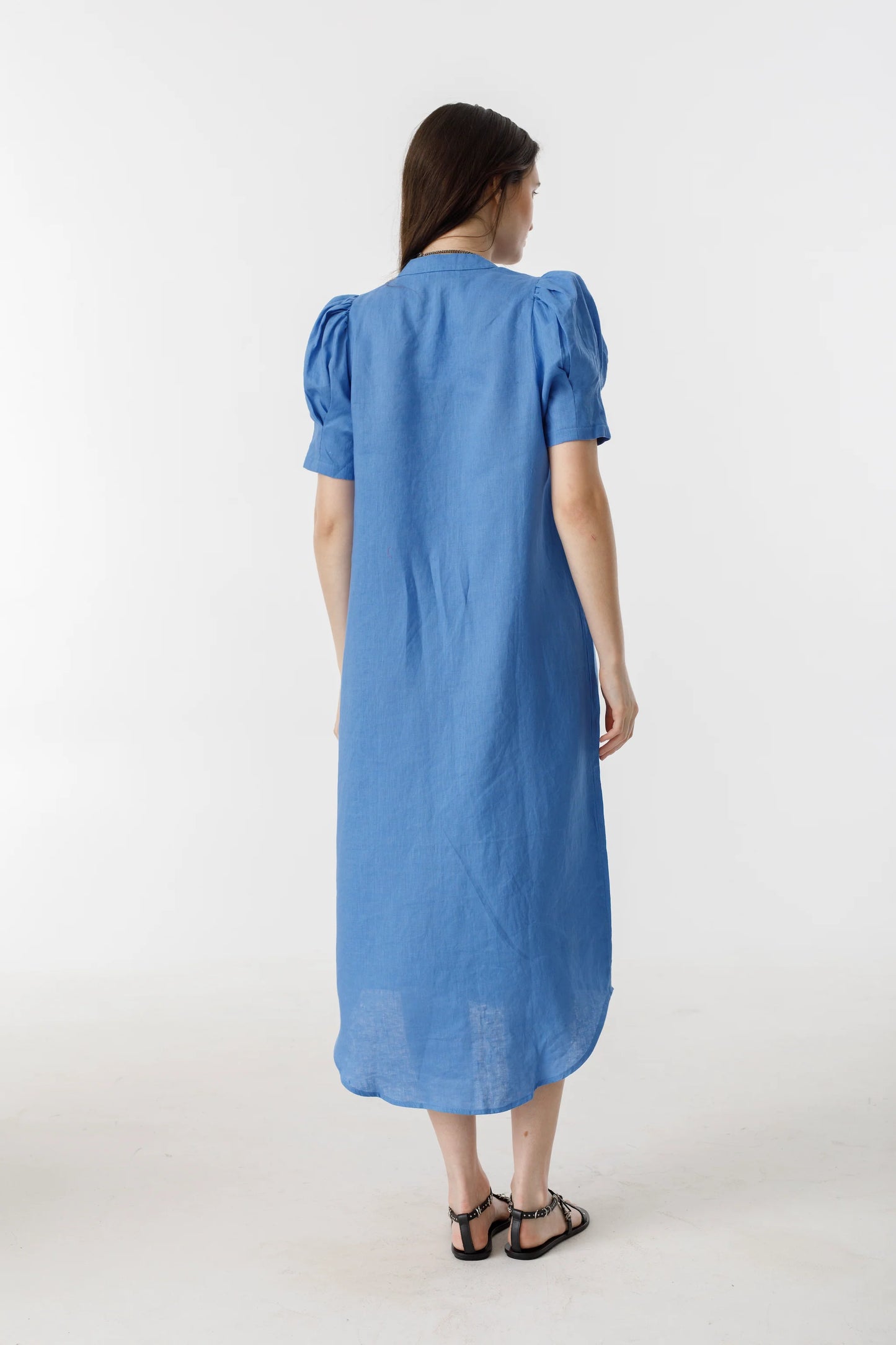 Athina Midi Linen Dress