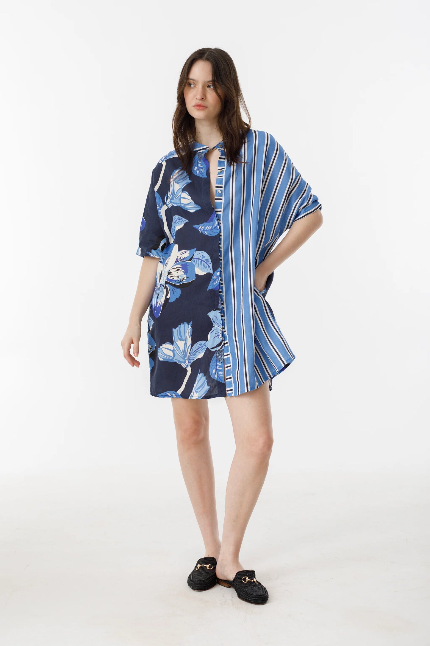 Lighthouse Linen Shirt Dress
