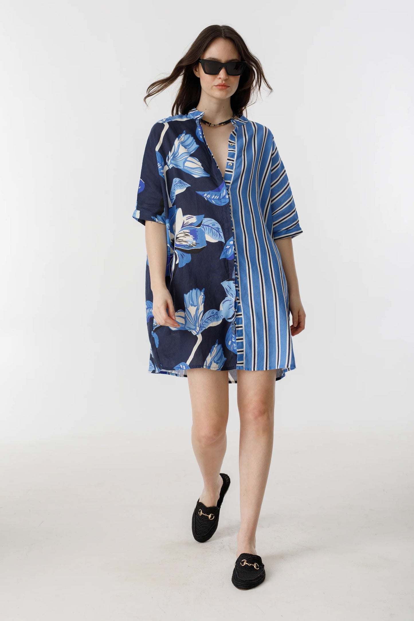 Lighthouse Linen Shirt Dress