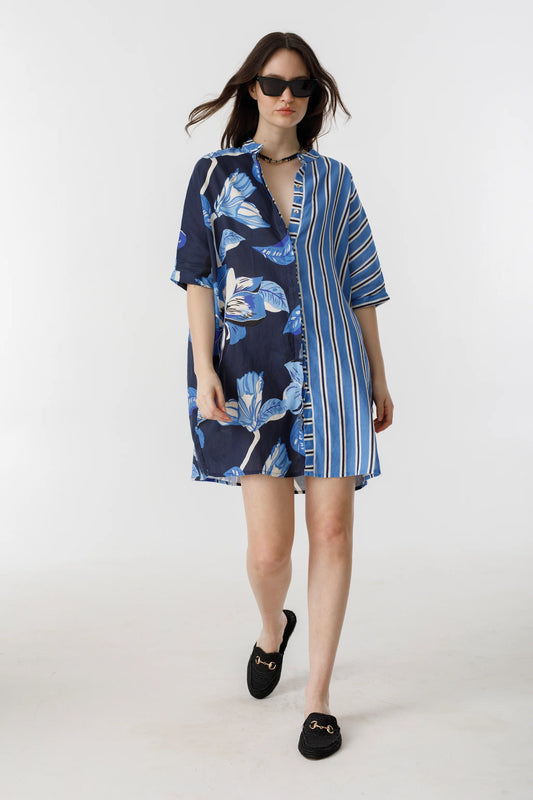 Lighthouse Linen Shirt Dress