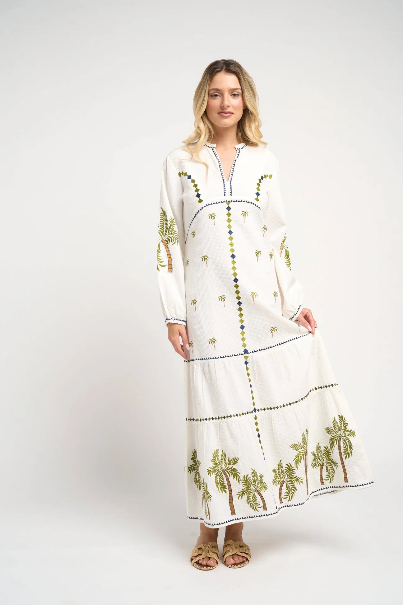 Ria Palm Maxi Dress